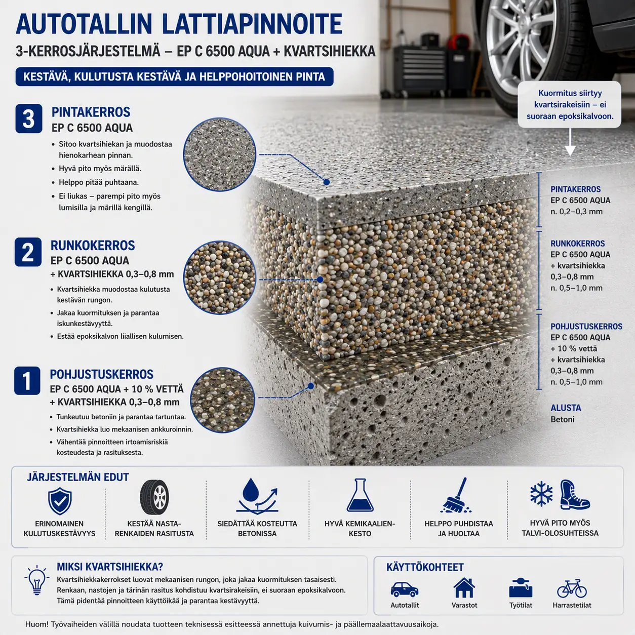 Autotallin lattianpinnoite - Kivira Oy